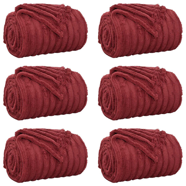 Heittopäällys 6 kpl Bordeaux punainen 240 x 220 cm 8.76 kg