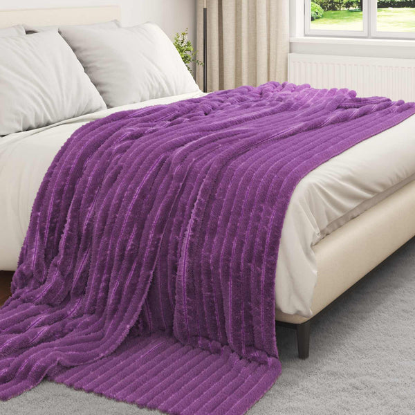 Heittopäällys 6 kpl Violetti 240 x 220 cm 8.76 kg Fleese