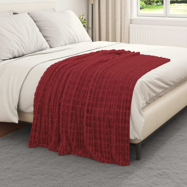 Heittoviltti Bordeaux punainen 150 x 130 cm 0.5 kg Fleese