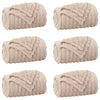 Heittopäällys 6 kpl Beige 200 x 150 cm 4.5 kg Fleese