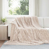 Heittopäällys 6 kpl Beige 270 x 240 cm 10.5 kg Fleese