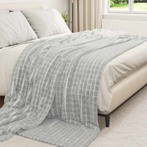 Heittopäällys 6 kpl Harmaa 270 x 240 cm 9.93 kg Fleese