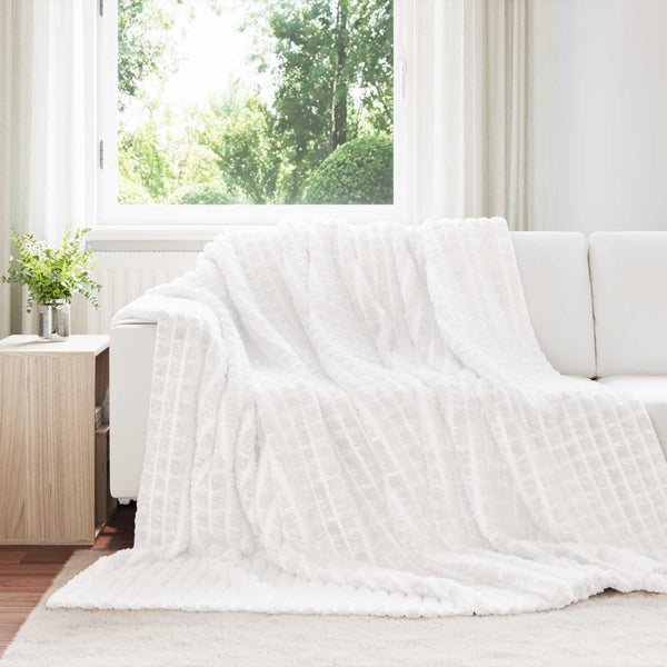 Heittopäällys 6 kpl Valkoinen 270 x 240 cm 8.9 kg Fleese