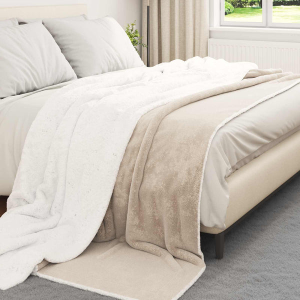 Heittopeitto Beige 240 x 270 cm 3.17 kg Fleese