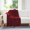 Heittopeitto Bordeaux punainen 130 x 150 cm 1 kg Fleese