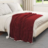 Heittopeitto Bordeaux punainen 130 x 150 cm 1 kg Fleese