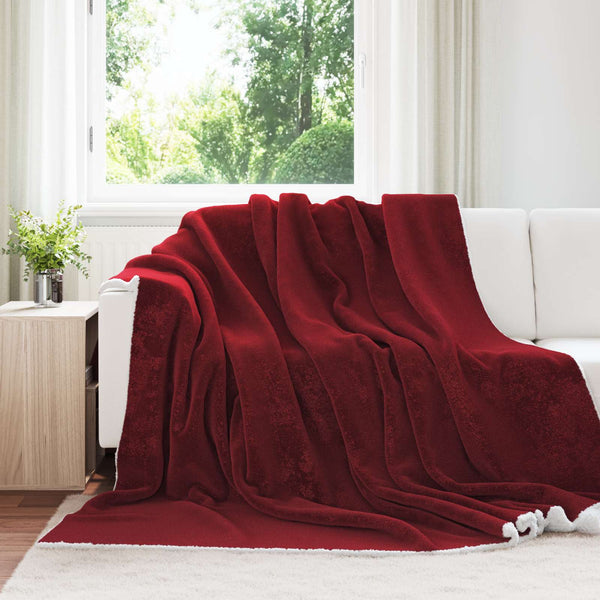 Heittopeitto Bordeaux punainen 220 x 240 cm 2.67 kg Fleese