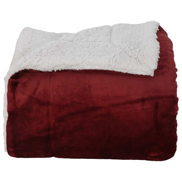 Heittopeitto Bordeaux punainen 220 x 240 cm 2.67 kg Fleese