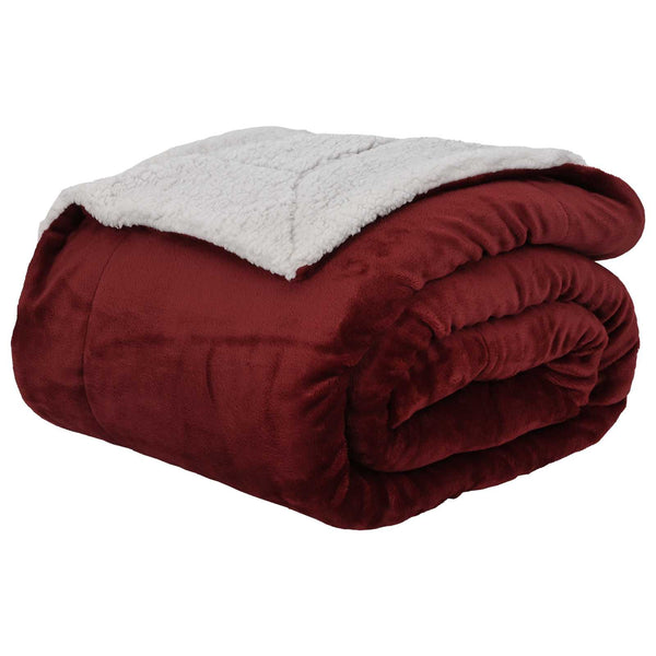 Heittopeitto Bordeaux punainen 240 x 270 cm 3.17 kg Fleese