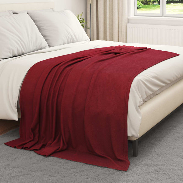 Heittopeitto Bordeaux punainen 200 x 150 cm 0.45 kg Fleese