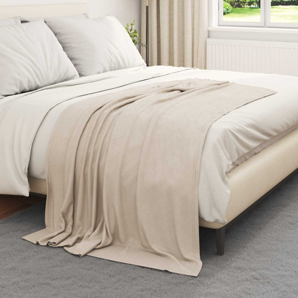 Heittopäällys 6 kpl Beige 170 x 130 cm 1.86 kg Fleese