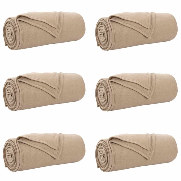 Heittopäällys 6 kpl Camel 170 x 130 cm 1.97 kg Fleese