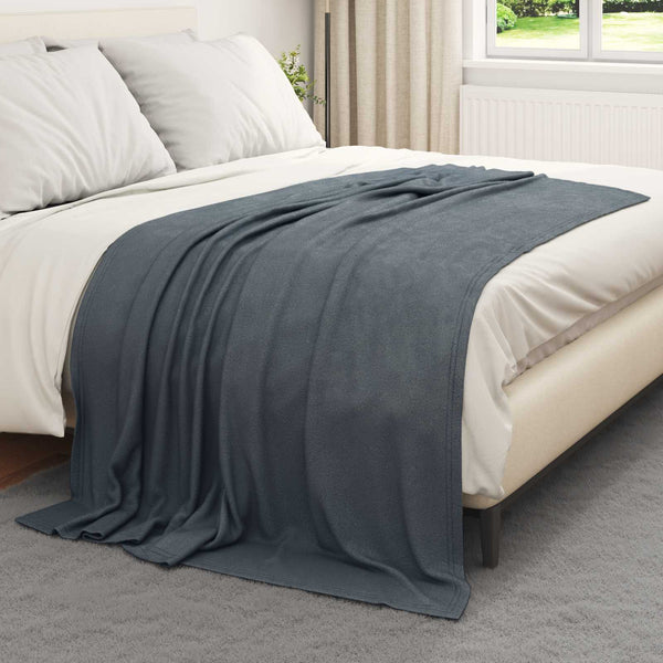 Heittopäällys 6 kpl Tummanharmaa 200 x 150 cm 2.61 kg Fleese