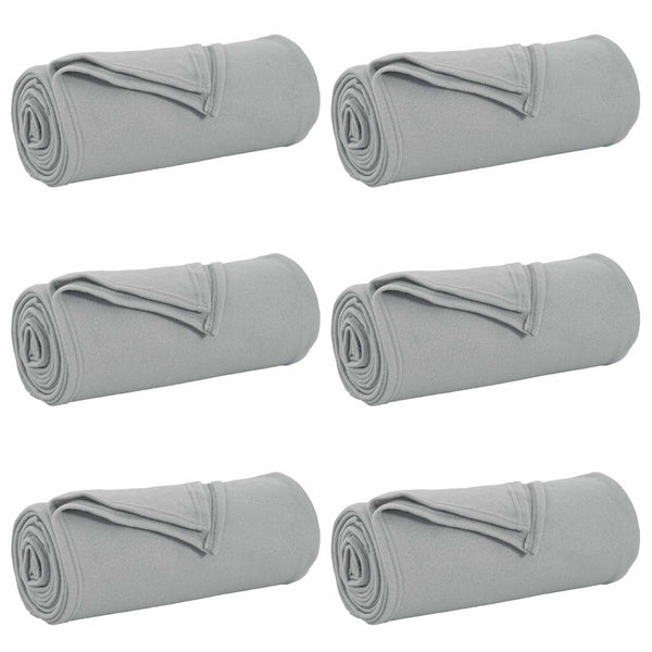 Heittopäällys 6 kpl Harmaa 270 x 240 cm 5.44 kg Fleese