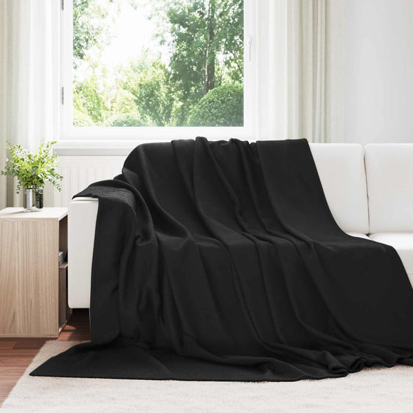 Heittopäällys 6 kpl Musta 240 x 220 cm 4.28 kg Fleese