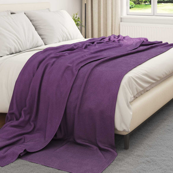 Heittopäällys 6 kpl Violetti 240 x 220 cm 4.28 kg Fleese