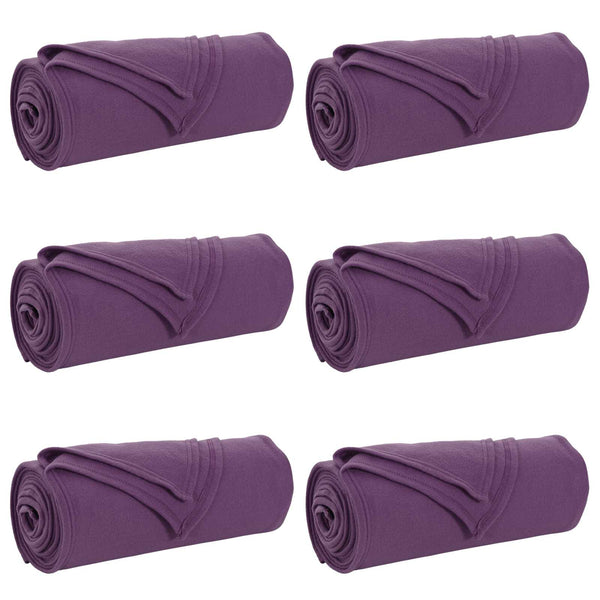 Heittopäällys 6 kpl Violetti 240 x 220 cm 4.28 kg Fleese