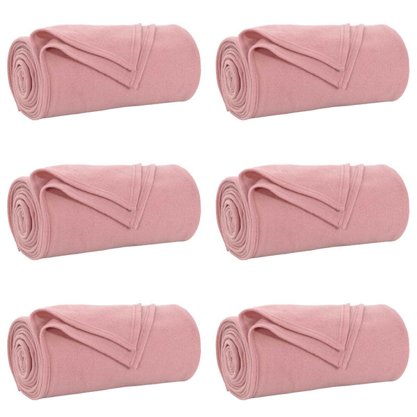 Heittopäällys 6 kpl Vaaleanpunainen 270 x 240 cm 5.44 kg Fleese