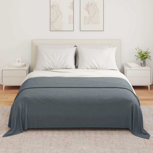 Heittopäällys 6 kpl Tummanharmaa 280 x 210 cm 4.88 kg Fleese