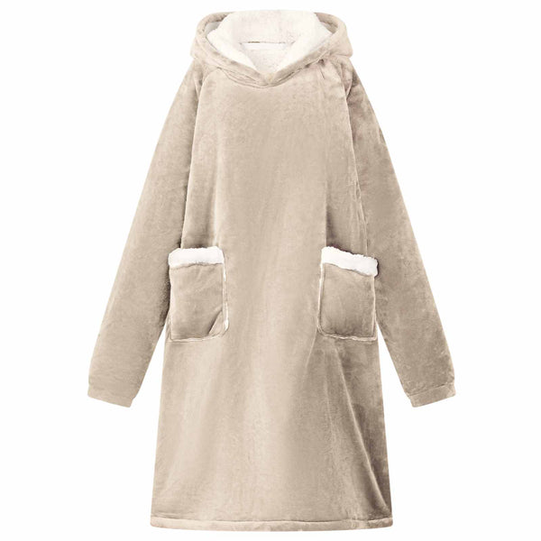 Viltti-huppari Beige M Fleece ja flanelli