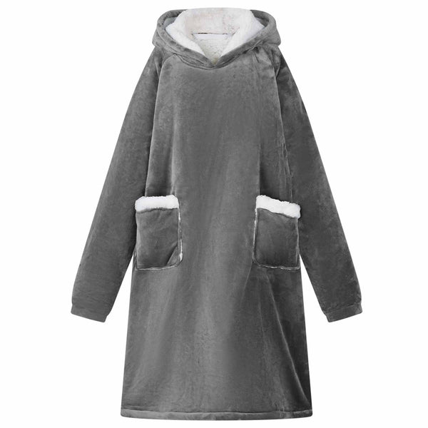 Viltti-huppari Tumma harmaa L Fleece ja flanelli