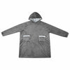 Viltti-huppari Tumma harmaa L Fleece ja flanelli