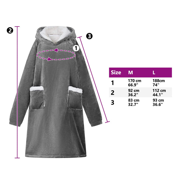 Viltti-huppari Tumma harmaa L Fleece ja flanelli