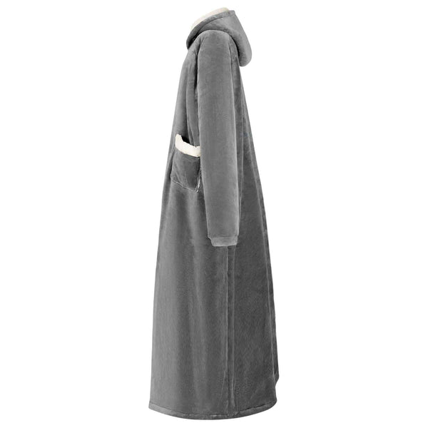 Viltti-huppari Tumma harmaa M Fleece ja flanelli