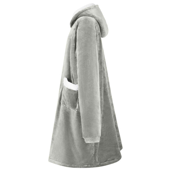 Viltti-huppari Harmaa L Fleece ja flanelli