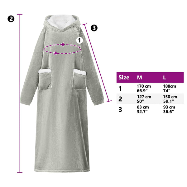 Viltti-huppari Harmaa L Fleece ja flanelli