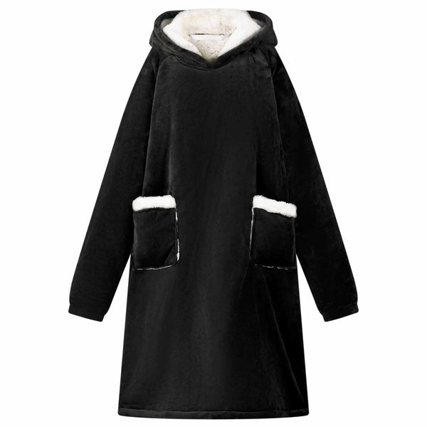 Viltti-huppari Musta L Fleece ja flanelli