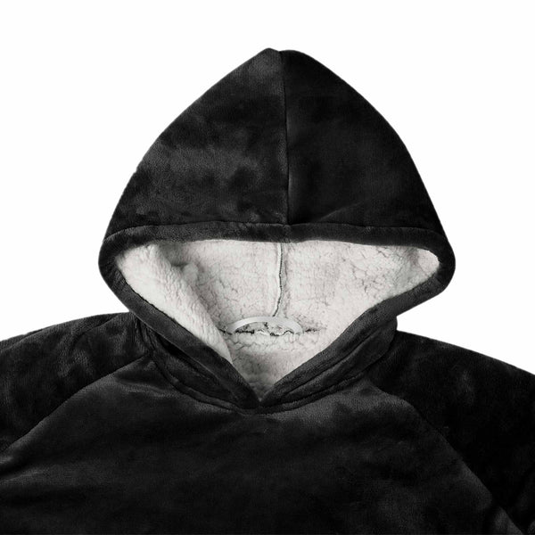 Viltti-huppari Musta M Fleece ja flanelli