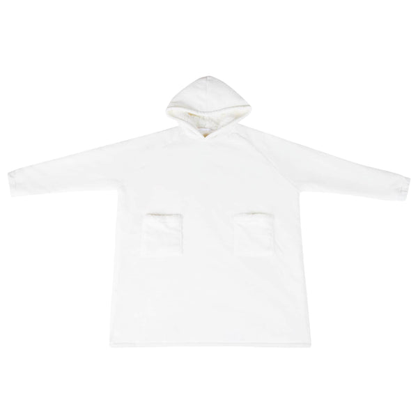 Viltti-huppari Valkoinen L Fleece ja flanelli