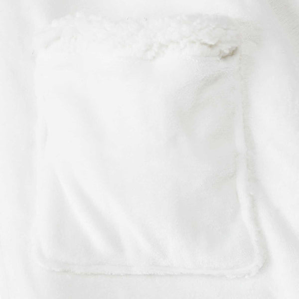 Viltti-huppari Valkoinen L Fleece ja flanelli