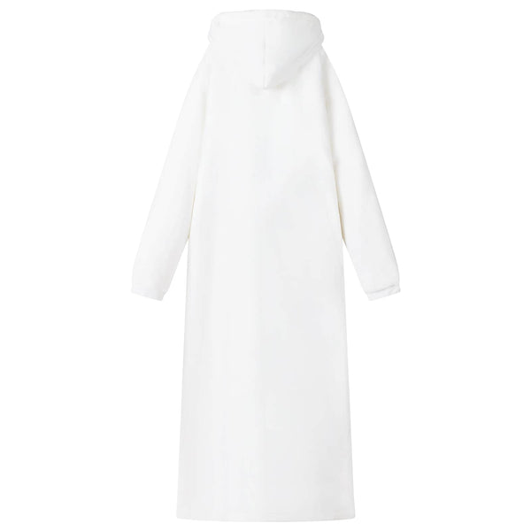 Viltti-huppari Valkoinen L Fleece ja flanelli