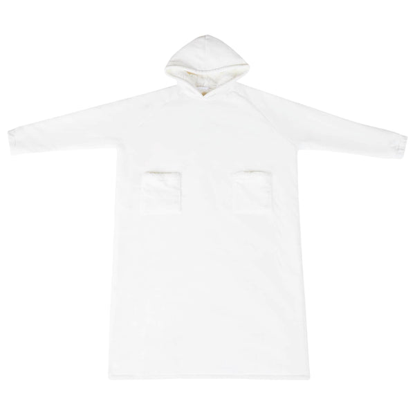 Viltti-huppari Valkoinen L Fleece ja flanelli
