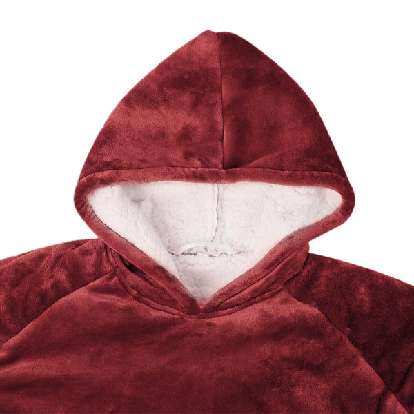 Viltti-huppari Bordeaux punainen M Fleece ja flanelli
