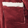 Viltti-huppari Bordeaux punainen L Fleece ja flanelli