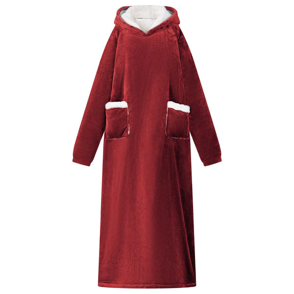 Viltti-huppari Bordeaux punainen M Fleece ja flanelli