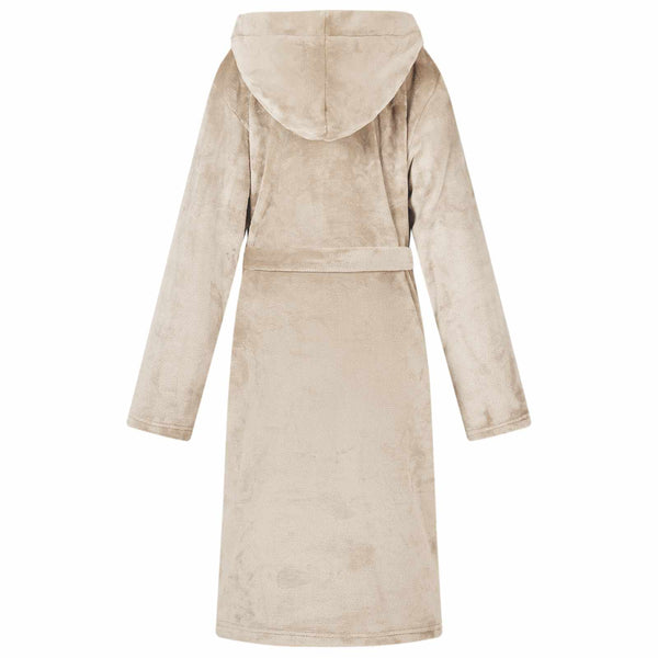 Kylpytakki hupparilla Beige L Flanelli