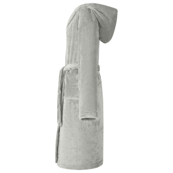 Kylpytakki hupparilla Harmaa XL Flanelli