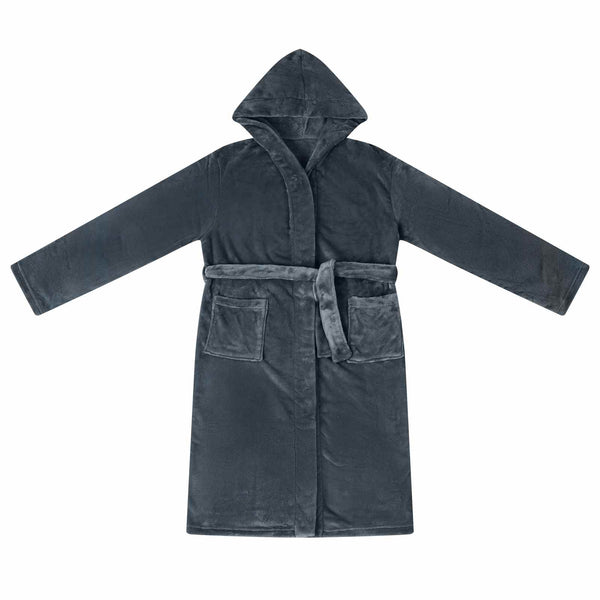 Kylpytakki hupparilla Laivastonsininen XXXL Flanelli
