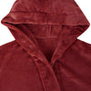 Kylpytakki hupparilla Bordeaux punainen XL Flanelli