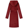 Kylpytakki hupparilla Bordeaux punainen XXXL Flanelli