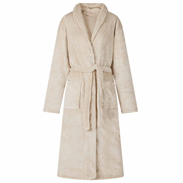 Kylpytakki ilman hupua Beige xl Flanelli