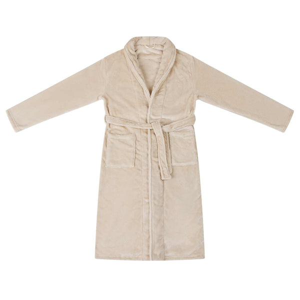 Kylpytakki ilman hupua Beige xl Flanelli