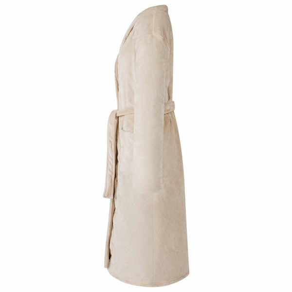 Kylpytakki ilman hupua Beige xl Flanelli