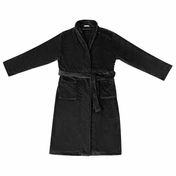 Kylpytakki ilman hupua Musta xxxl Flanelli