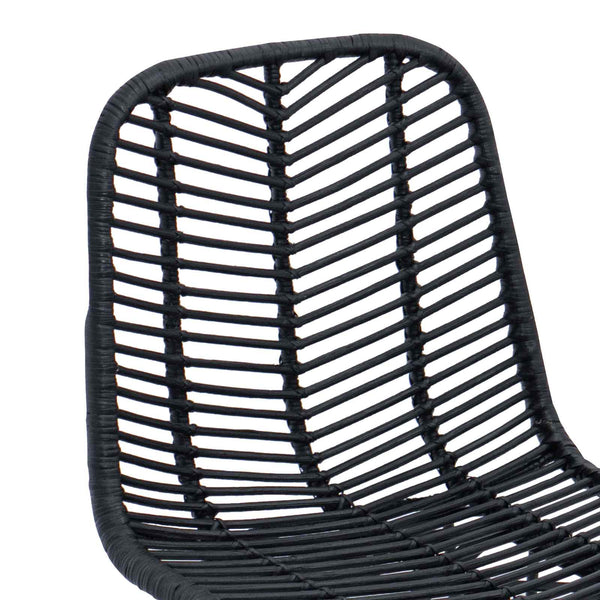 Baarituoli 2 kpl Musta 44,5 x 54,5 x 97,5 cm Roikka ja rauta