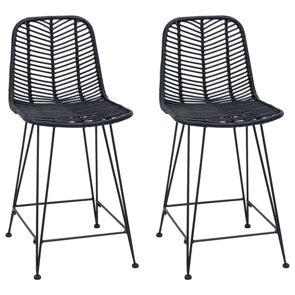 Baarituoli 2 kpl Musta 44,5 x 54,5 x 97,5 cm Roikka ja rauta